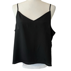 Karl Lagerfeld Spaghetti Strap Black Camisole Womens L